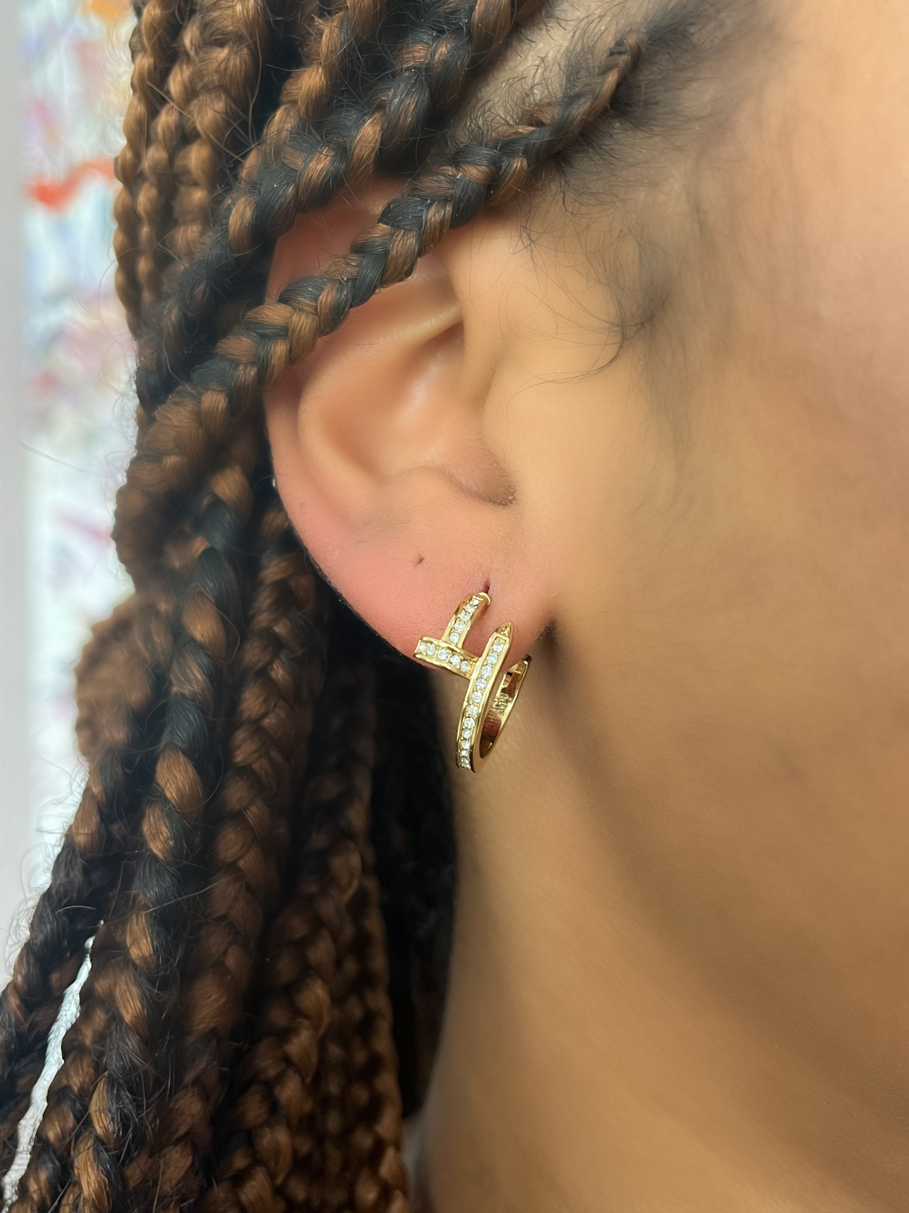 Boucles D’oreilles Nuxe (existe en doré ou argenté)