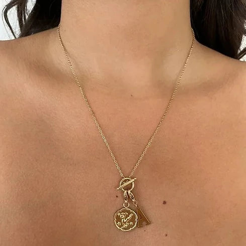 Lova Initial necklace and Astro sign